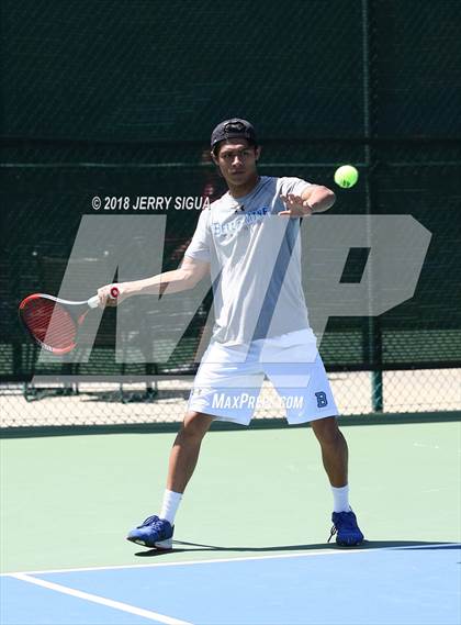 Thumbnail 3 in Jesuit vs Bellarmine (CIF NorCal Regional Tennis Tennis Championships) photogallery.