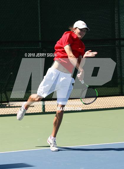Thumbnail 3 in Jesuit vs Bellarmine (CIF NorCal Regional Tennis Tennis Championships) photogallery.