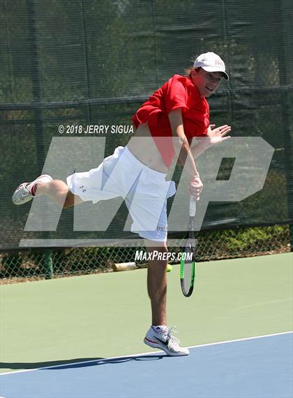 Thumbnail 2 in Jesuit vs Bellarmine (CIF NorCal Regional Tennis Tennis Championships) photogallery.