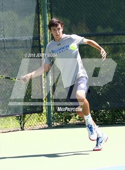 Thumbnail 2 in Jesuit vs Bellarmine (CIF NorCal Regional Tennis Tennis Championships) photogallery.