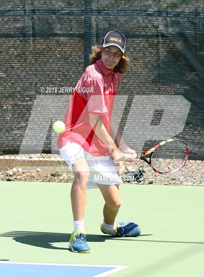Thumbnail 3 in Jesuit vs Bellarmine (CIF NorCal Regional Tennis Tennis Championships) photogallery.