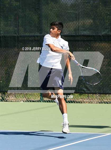 Thumbnail 2 in Jesuit vs Bellarmine (CIF NorCal Regional Tennis Tennis Championships) photogallery.