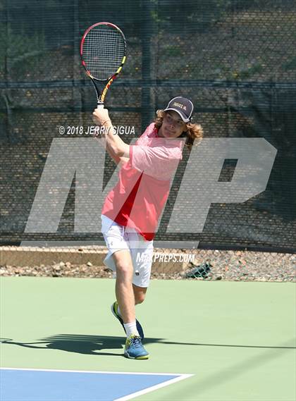 Thumbnail 2 in Jesuit vs Bellarmine (CIF NorCal Regional Tennis Tennis Championships) photogallery.
