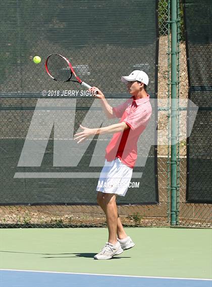 Thumbnail 2 in Jesuit vs Bellarmine (CIF NorCal Regional Tennis Tennis Championships) photogallery.