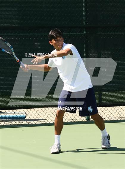 Thumbnail 3 in Jesuit vs Bellarmine (CIF NorCal Regional Tennis Tennis Championships) photogallery.
