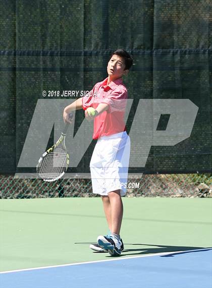 Thumbnail 3 in Jesuit vs Bellarmine (CIF NorCal Regional Tennis Tennis Championships) photogallery.