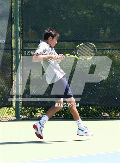 Thumbnail 2 in Jesuit vs Bellarmine (CIF NorCal Regional Tennis Tennis Championships) photogallery.