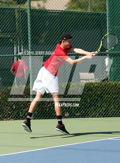 Thumbnail 3 in Jesuit vs Bellarmine (CIF NorCal Regional Tennis Tennis Championships) photogallery.