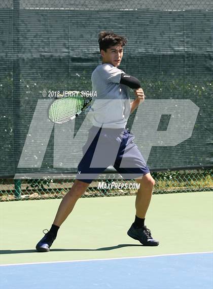 Thumbnail 3 in Jesuit vs Bellarmine (CIF NorCal Regional Tennis Tennis Championships) photogallery.