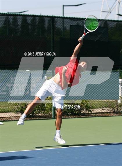 Thumbnail 2 in Jesuit vs Bellarmine (CIF NorCal Regional Tennis Tennis Championships) photogallery.