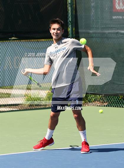 Thumbnail 2 in Jesuit vs Bellarmine (CIF NorCal Regional Tennis Tennis Championships) photogallery.