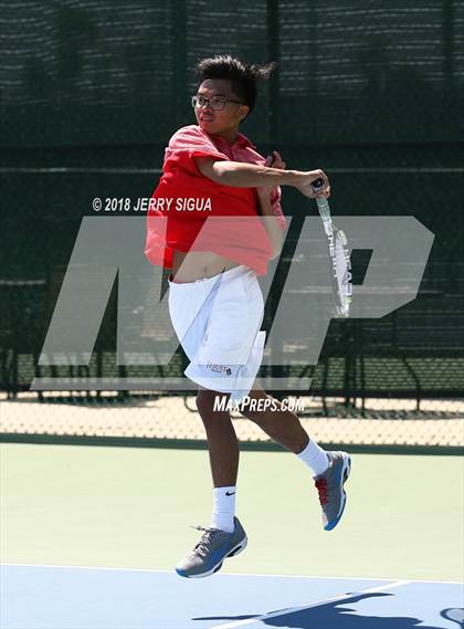 Thumbnail 2 in Jesuit vs Bellarmine (CIF NorCal Regional Tennis Tennis Championships) photogallery.
