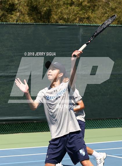 Thumbnail 2 in Jesuit vs Bellarmine (CIF NorCal Regional Tennis Tennis Championships) photogallery.