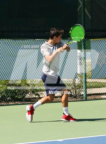 Thumbnail 3 in Jesuit vs Bellarmine (CIF NorCal Regional Tennis Tennis Championships) photogallery.