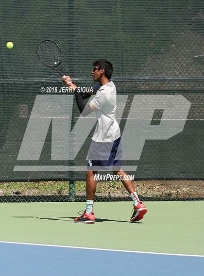 Thumbnail 3 in Jesuit vs Bellarmine (CIF NorCal Regional Tennis Tennis Championships) photogallery.