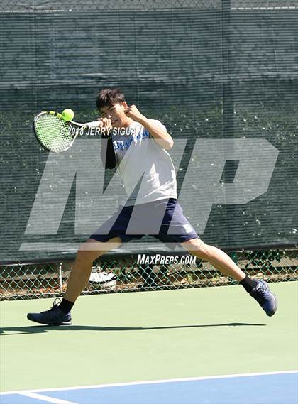 Thumbnail 3 in Jesuit vs Bellarmine (CIF NorCal Regional Tennis Tennis Championships) photogallery.