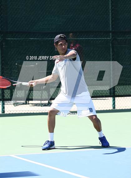 Thumbnail 2 in Jesuit vs Bellarmine (CIF NorCal Regional Tennis Tennis Championships) photogallery.