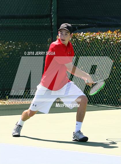 Thumbnail 3 in Jesuit vs Bellarmine (CIF NorCal Regional Tennis Tennis Championships) photogallery.