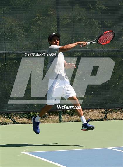 Thumbnail 2 in Jesuit vs Bellarmine (CIF NorCal Regional Tennis Tennis Championships) photogallery.