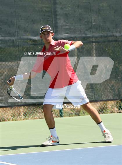 Thumbnail 2 in Jesuit vs Bellarmine (CIF NorCal Regional Tennis Tennis Championships) photogallery.