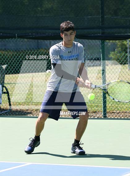Thumbnail 2 in Jesuit vs Bellarmine (CIF NorCal Regional Tennis Tennis Championships) photogallery.