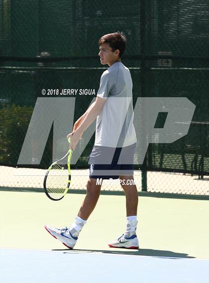 Thumbnail 3 in Jesuit vs Bellarmine (CIF NorCal Regional Tennis Tennis Championships) photogallery.