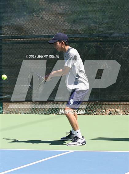 Thumbnail 3 in Jesuit vs Bellarmine (CIF NorCal Regional Tennis Tennis Championships) photogallery.