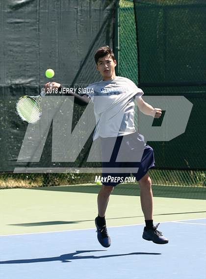 Thumbnail 3 in Jesuit vs Bellarmine (CIF NorCal Regional Tennis Tennis Championships) photogallery.