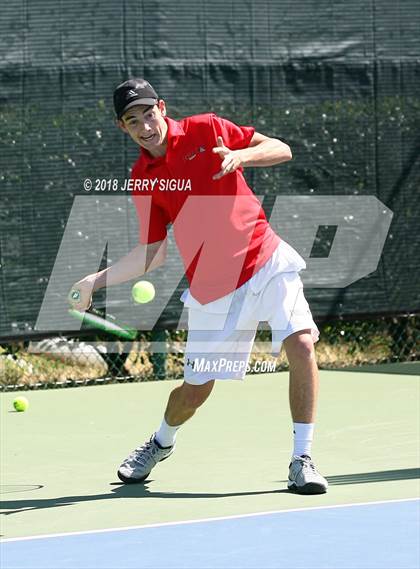 Thumbnail 3 in Jesuit vs Bellarmine (CIF NorCal Regional Tennis Tennis Championships) photogallery.