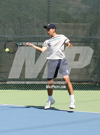 Thumbnail 3 in Jesuit vs Bellarmine (CIF NorCal Regional Tennis Tennis Championships) photogallery.