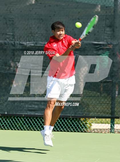 Thumbnail 3 in Jesuit vs Bellarmine (CIF NorCal Regional Tennis Tennis Championships) photogallery.