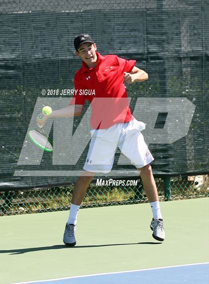 Thumbnail 2 in Jesuit vs Bellarmine (CIF NorCal Regional Tennis Tennis Championships) photogallery.