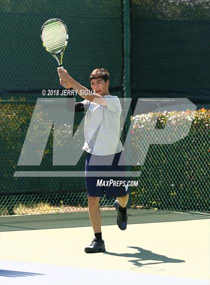 Thumbnail 3 in Jesuit vs Bellarmine (CIF NorCal Regional Tennis Tennis Championships) photogallery.