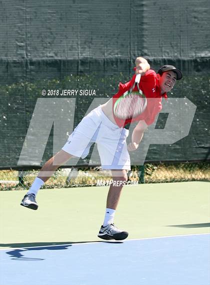 Thumbnail 3 in Jesuit vs Bellarmine (CIF NorCal Regional Tennis Tennis Championships) photogallery.