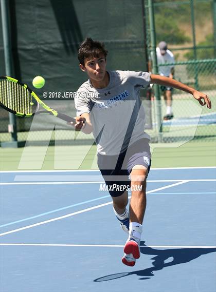 Thumbnail 2 in Jesuit vs Bellarmine (CIF NorCal Regional Tennis Tennis Championships) photogallery.