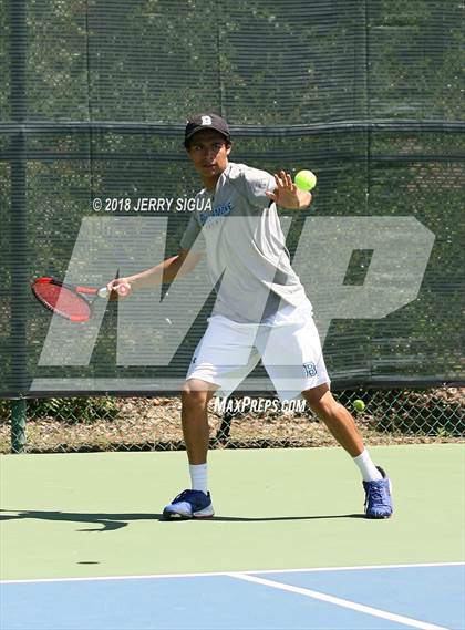 Thumbnail 2 in Jesuit vs Bellarmine (CIF NorCal Regional Tennis Tennis Championships) photogallery.