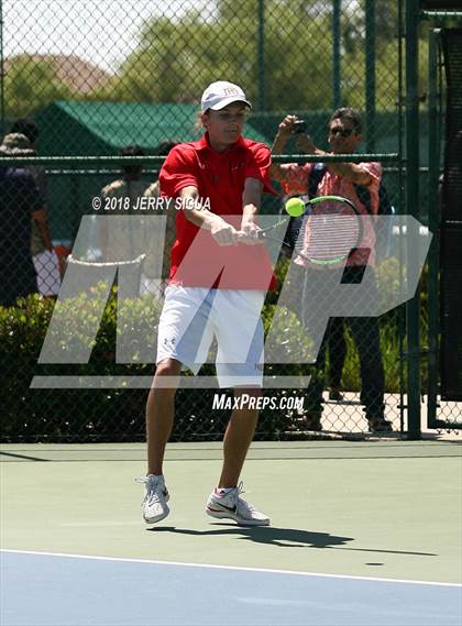 Thumbnail 3 in Jesuit vs Bellarmine (CIF NorCal Regional Tennis Tennis Championships) photogallery.