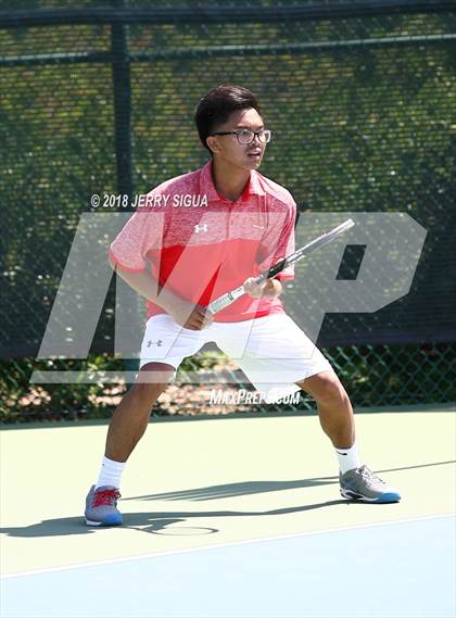 Thumbnail 2 in Jesuit vs Bellarmine (CIF NorCal Regional Tennis Tennis Championships) photogallery.