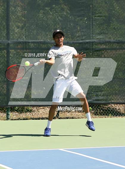 Thumbnail 3 in Jesuit vs Bellarmine (CIF NorCal Regional Tennis Tennis Championships) photogallery.