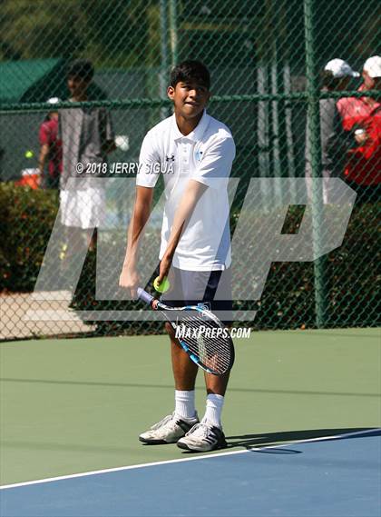 Thumbnail 2 in Jesuit vs Bellarmine (CIF NorCal Regional Tennis Tennis Championships) photogallery.