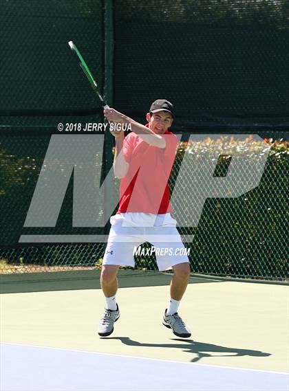 Thumbnail 2 in Jesuit vs Bellarmine (CIF NorCal Regional Tennis Tennis Championships) photogallery.