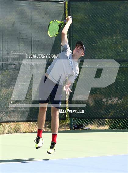 Thumbnail 2 in Jesuit vs Bellarmine (CIF NorCal Regional Tennis Tennis Championships) photogallery.