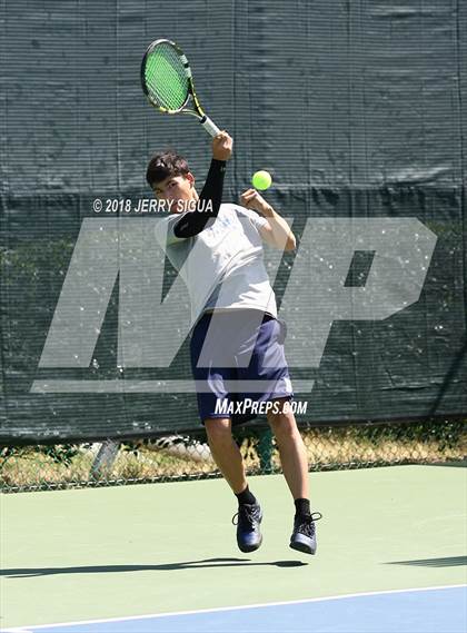 Thumbnail 2 in Jesuit vs Bellarmine (CIF NorCal Regional Tennis Tennis Championships) photogallery.