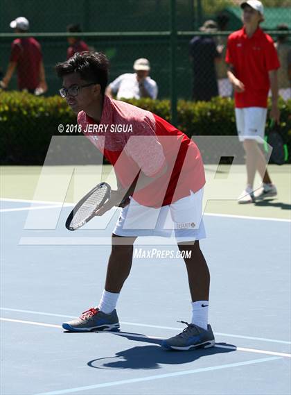 Thumbnail 2 in Jesuit vs Bellarmine (CIF NorCal Regional Tennis Tennis Championships) photogallery.