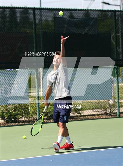 Thumbnail 3 in Jesuit vs Bellarmine (CIF NorCal Regional Tennis Tennis Championships) photogallery.