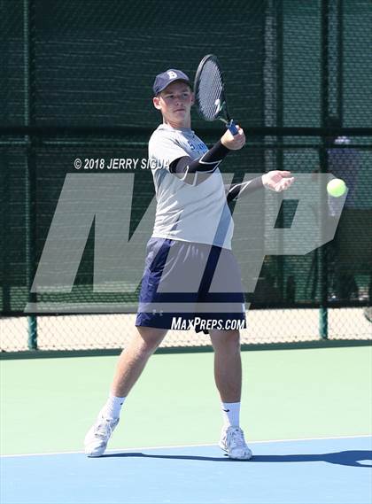 Thumbnail 2 in Jesuit vs Bellarmine (CIF NorCal Regional Tennis Tennis Championships) photogallery.