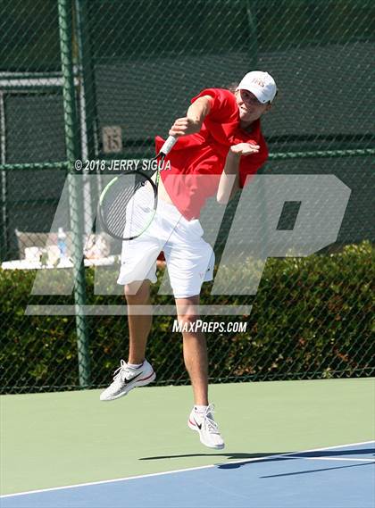 Thumbnail 2 in Jesuit vs Bellarmine (CIF NorCal Regional Tennis Tennis Championships) photogallery.