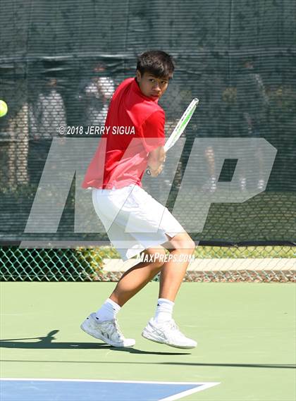 Thumbnail 3 in Jesuit vs Bellarmine (CIF NorCal Regional Tennis Tennis Championships) photogallery.