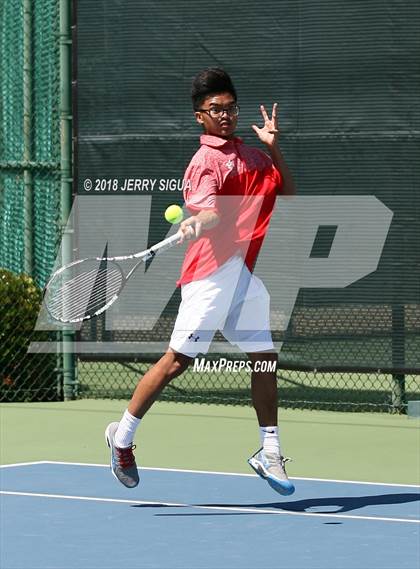 Thumbnail 3 in Jesuit vs Bellarmine (CIF NorCal Regional Tennis Tennis Championships) photogallery.