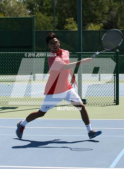 Thumbnail 3 in Jesuit vs Bellarmine (CIF NorCal Regional Tennis Tennis Championships) photogallery.